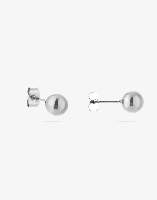 oorknoppe 6mm zilverkleurig