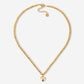 bolletjes ketting met hart goudkleurig