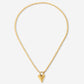 bolletjes ketting vintage hart goudkleurig