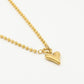 bolletjes ketting vintage hart goudkleurig