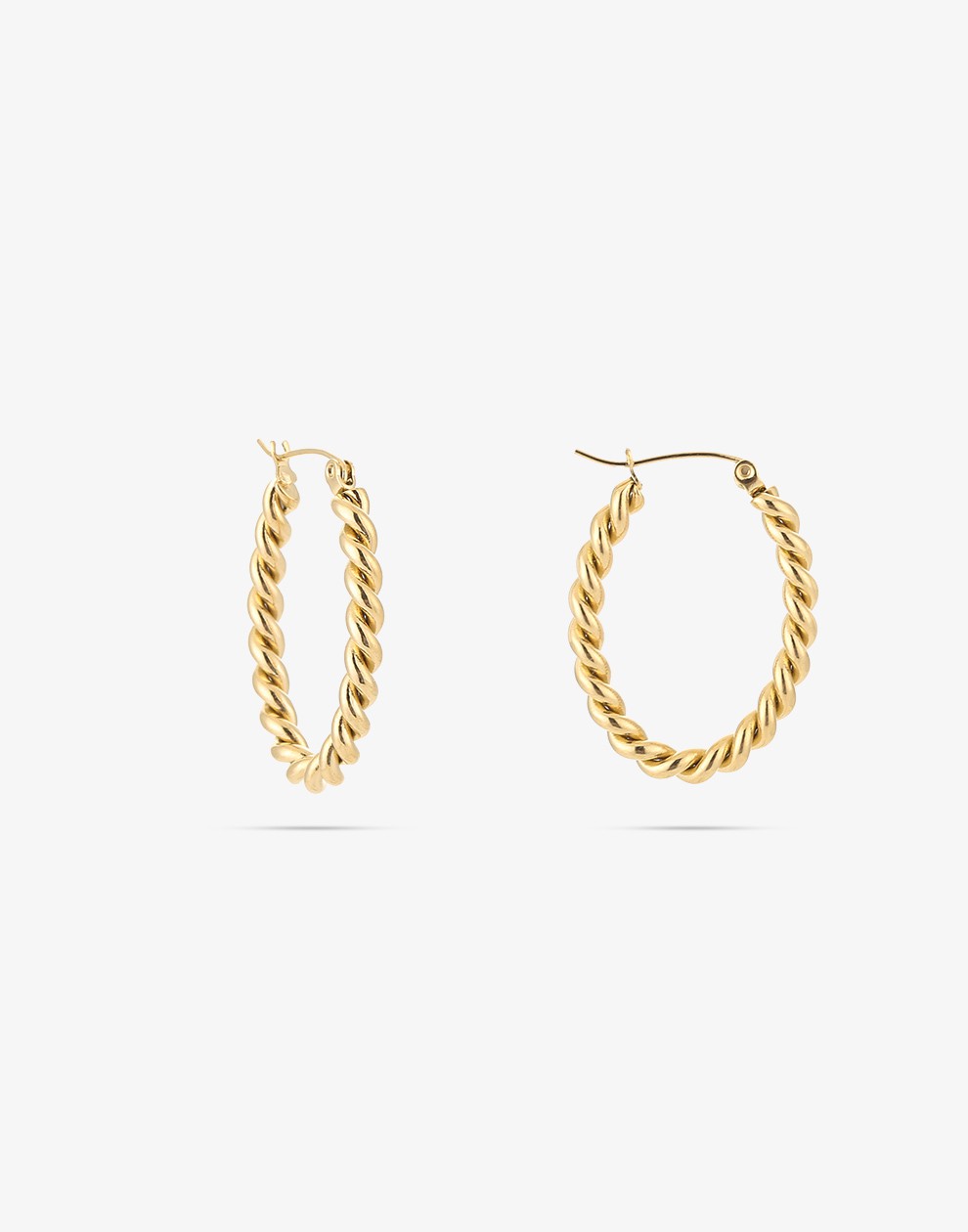 twisted hoops goudkleurig