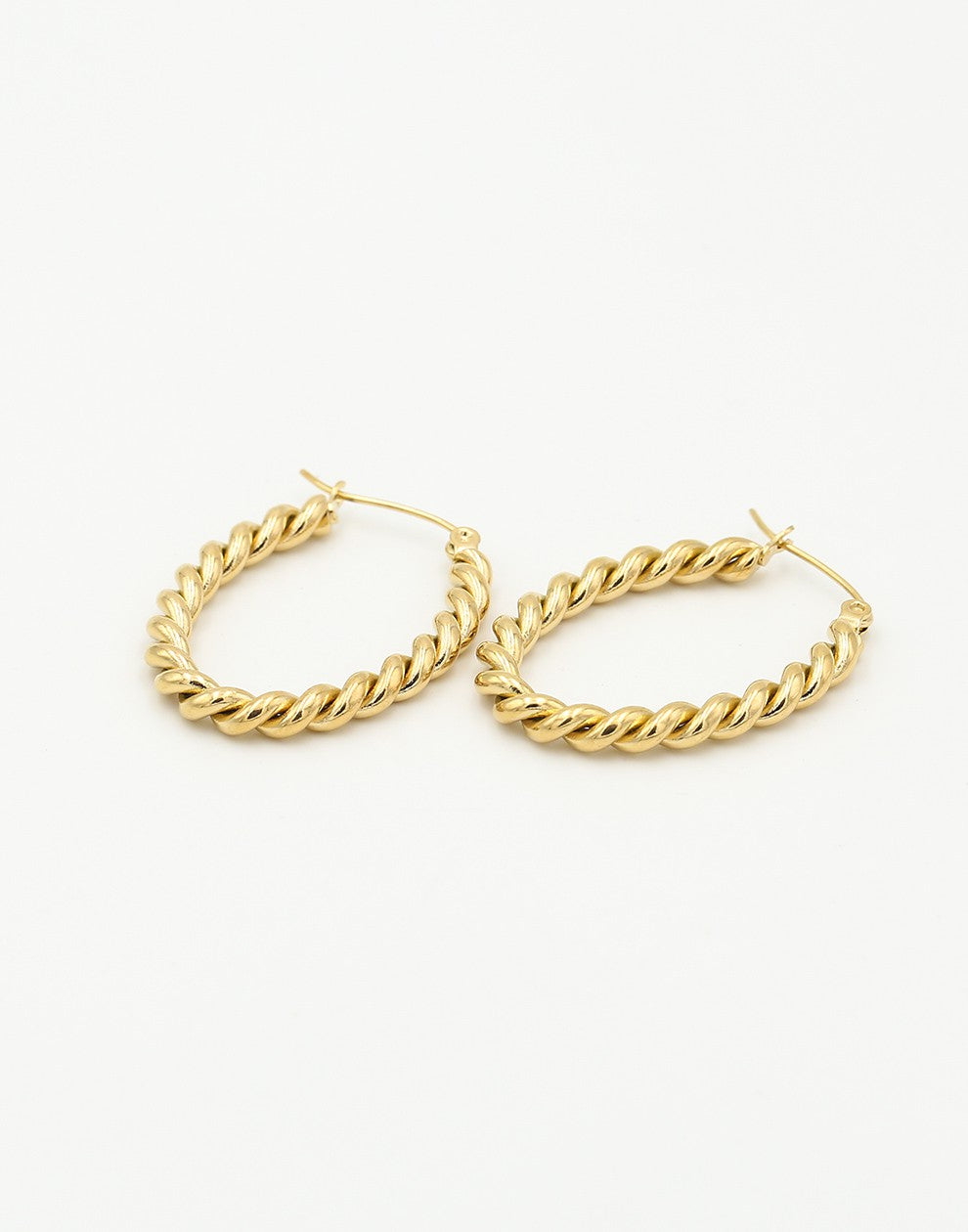 twisted hoops goudkleurig