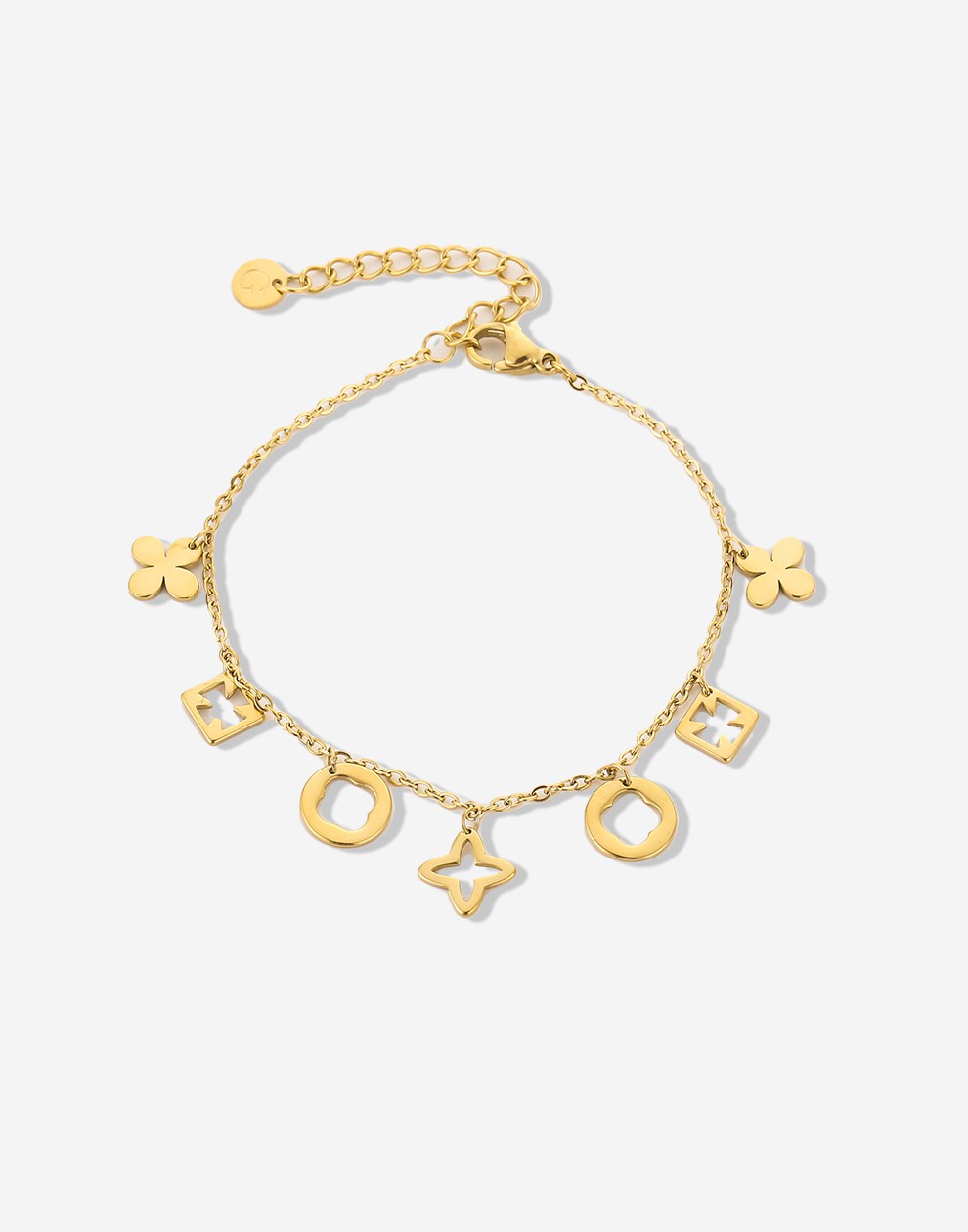 armband lucky charms goudkleurig