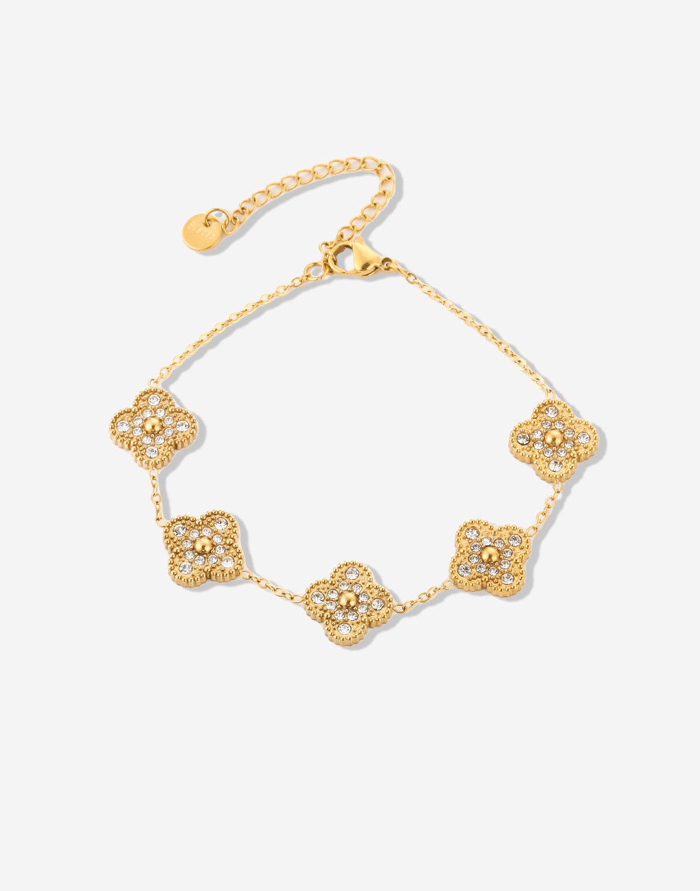 armband klavers strass