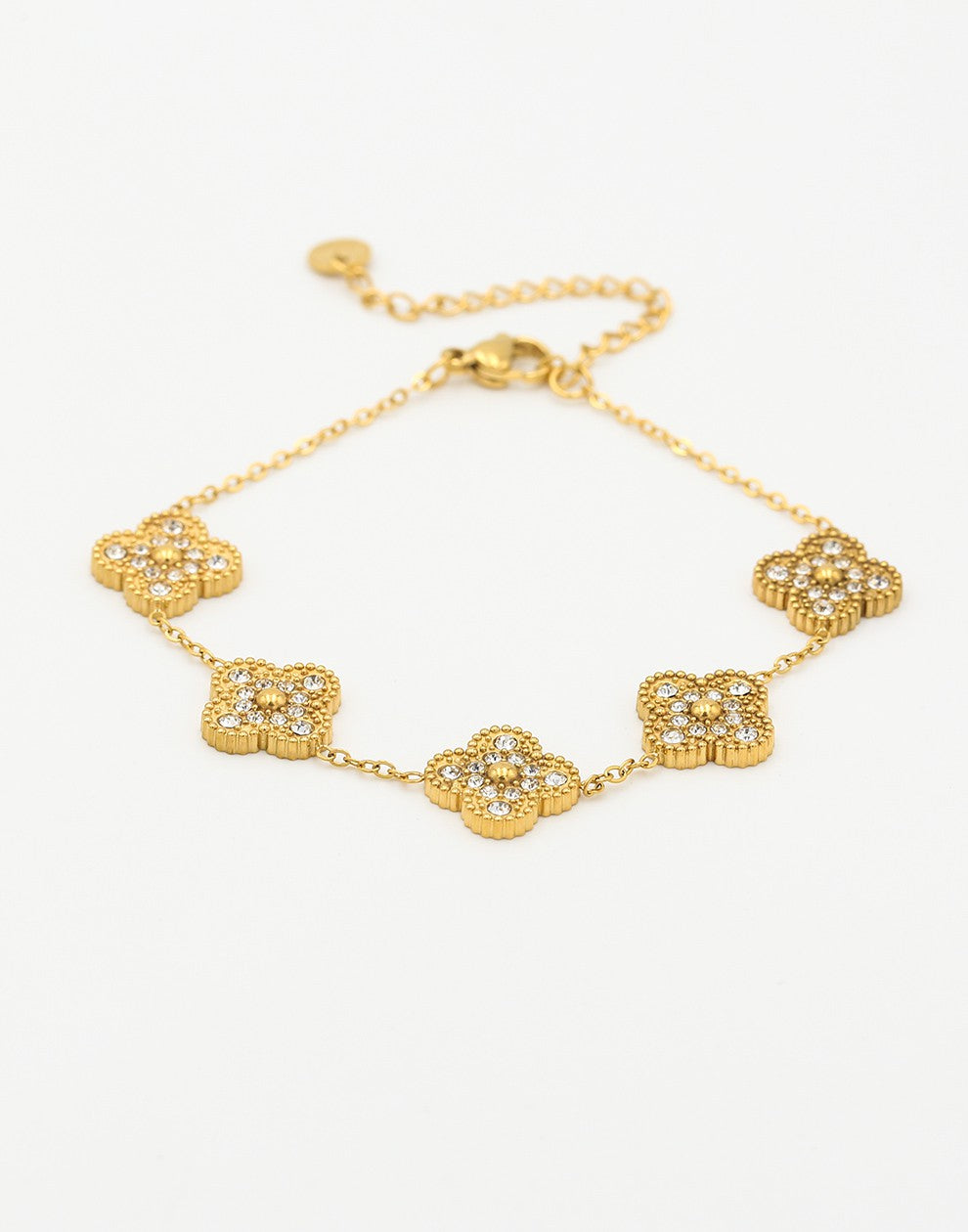 armband klavers strass