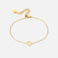 armband open klaver goudkleurig