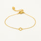 armband open klaver goudkleurig