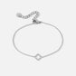 armband open klaver zilverkleurig