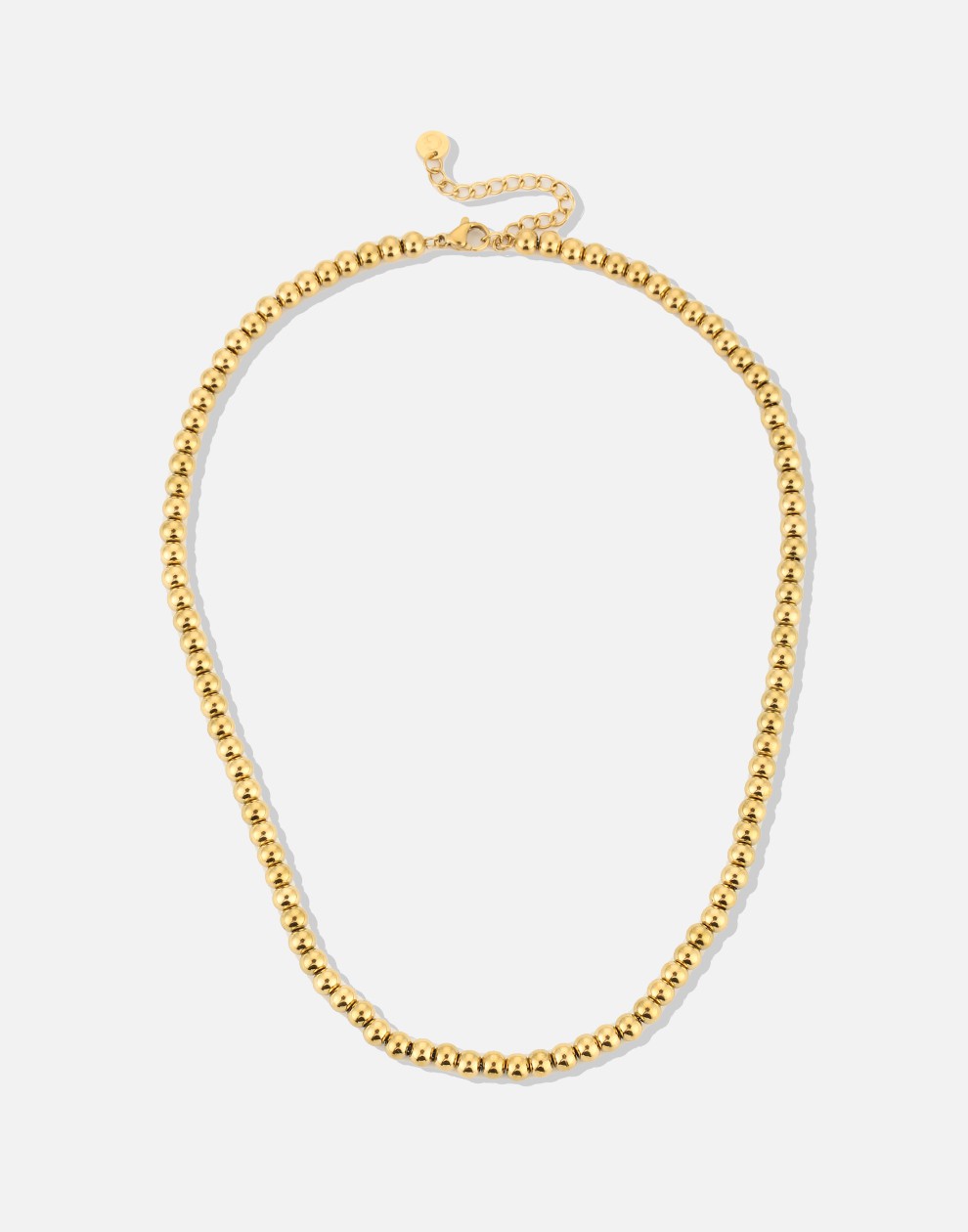 bollen ketting 4mm goudkleurig