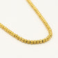 bollen ketting 4mm goudkleurig