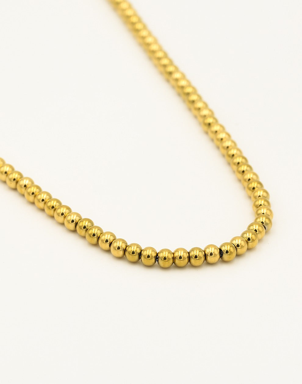 bollen ketting 4mm goudkleurig