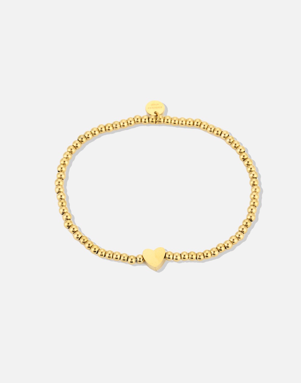stretch armband hartje goudkleurig