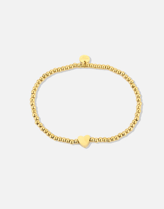 stretch armband hartje goudkleurig