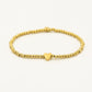 stretch armband hartje goudkleurig