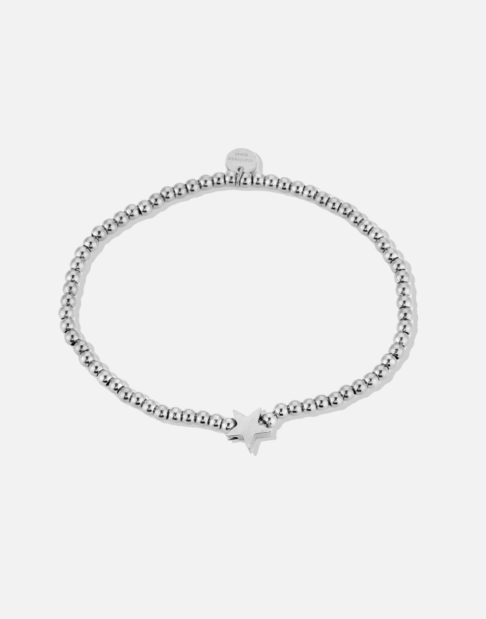 stretch armband sterretje zilverkleurig