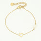 Bracelet open heart with gold-colored pearl