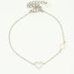Bracelet open heart with silver-colored pearl