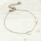 Bracelet open heart with silver-colored pearl