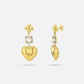 charm pendant heart earrings