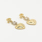 charm pendant heart earrings