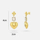charm pendant heart earrings