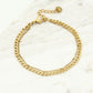Dubbele schakelarmband goudkleurig