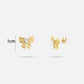 stud earring bow with stone
