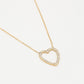 ketting open strass hart