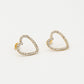 open rhinestone heart stud