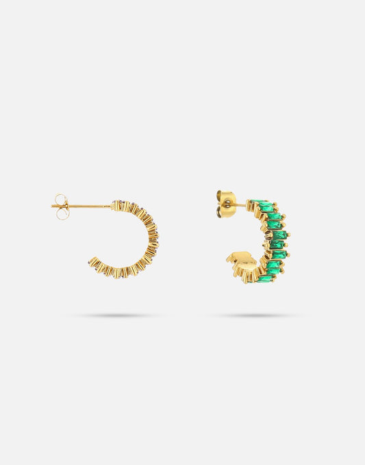 Zirkonia hoops groen