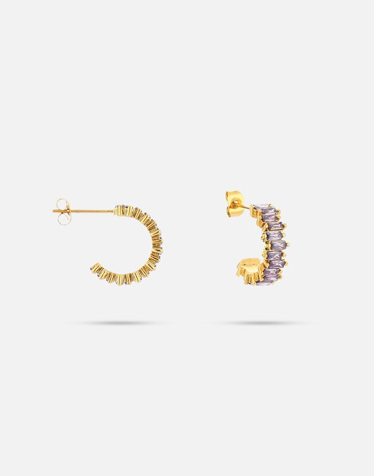 Zirkonia hoops lila