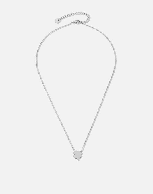 ketting kleine klaver zilverkleurig