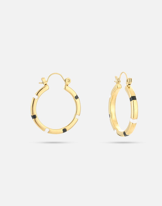Vintage hoops zwart wit