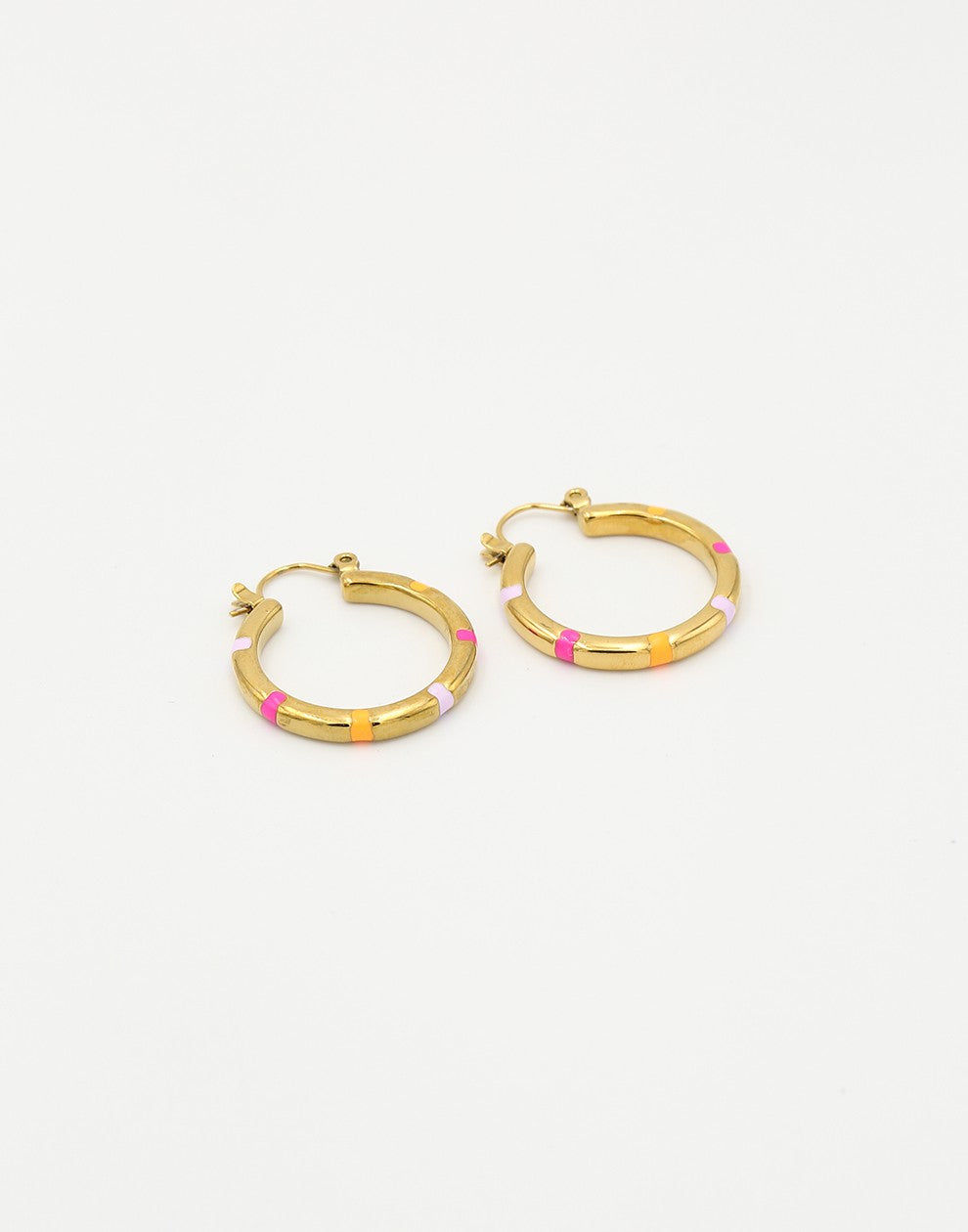 Vintage hoops fuchia oranje