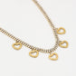 tennis ketting open hartjes bedels