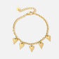 schakelarmband vintage hartjes bedels