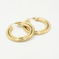 dubbele chunky hoops 6cm goudkleurig