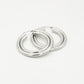 dubbele chunky hoops 6cm zilverkleurig