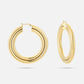 dubbele chunky hoops 7cm goudkleurig