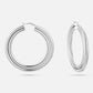 dubbele chunky hoops 7cm zilverkleurig