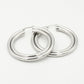 dubbele chunky hoops 7cm zilverkleurig