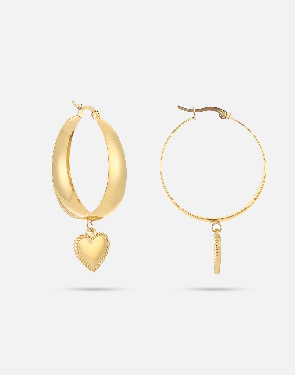 Thick hoop hanging heart