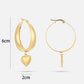 Thick hoop hanging heart