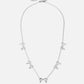 minimalistische ketting met 5 strikjes zilverkleurig