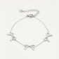 minimalist bracelet with 3 bows silver-colored