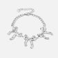schakelarmband met 3 chunky strikjes zilverkleurig