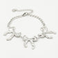 schakelarmband met 3 chunky strikjes zilverkleurig