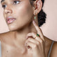 gold-colored bamboo earrings