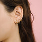 gold-colored bamboo earrings