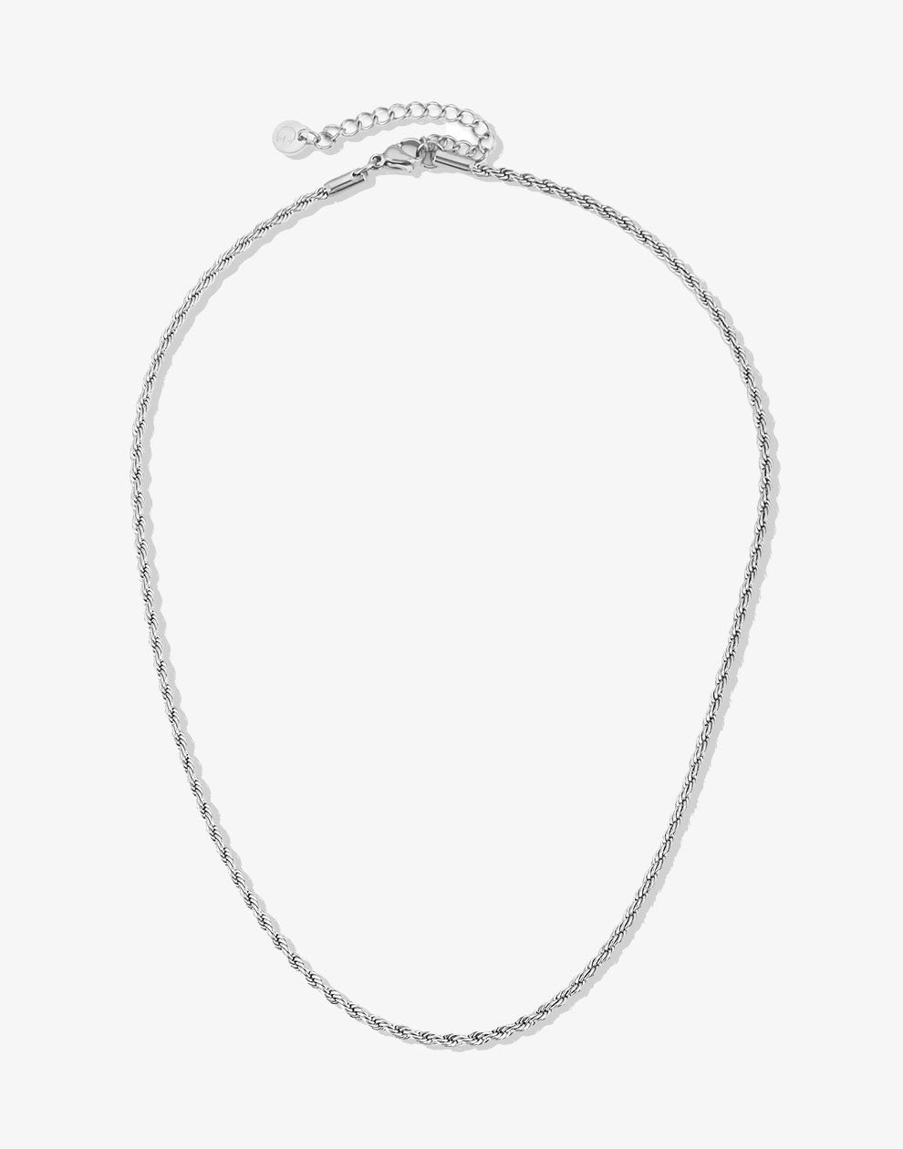 gedraaide schakelketting 2,5mm dik zilverkleurig